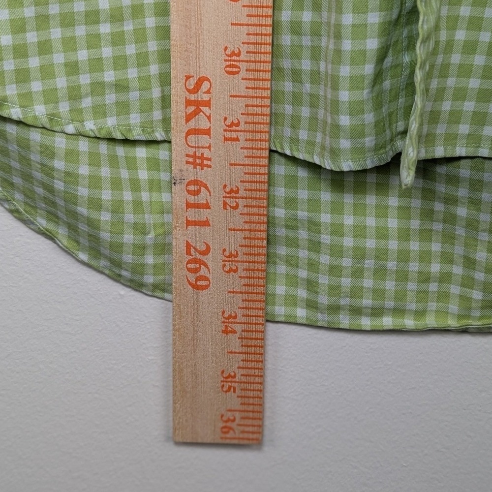 Ralph Lauren Blake Gingham Button Down Shirt Men's Large Green White Long Sleeve - Picture 8 of 10